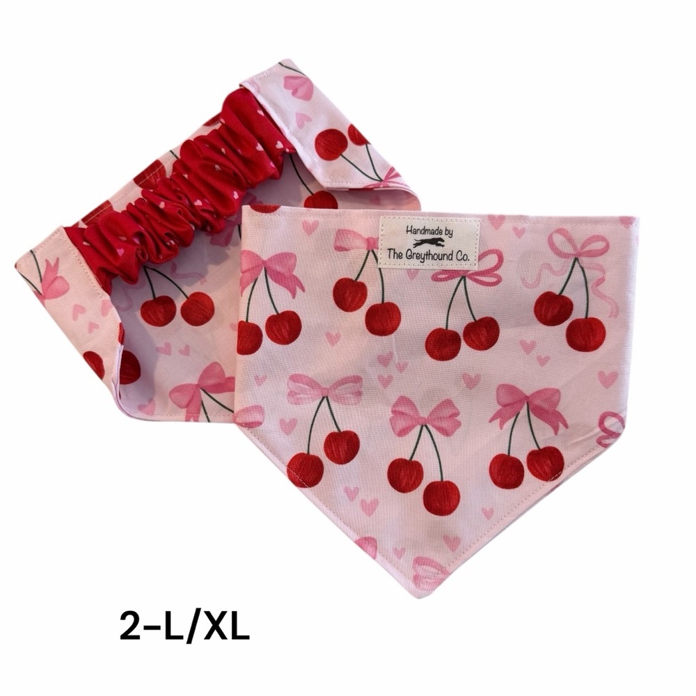 Pink Cherry Dog Bandana